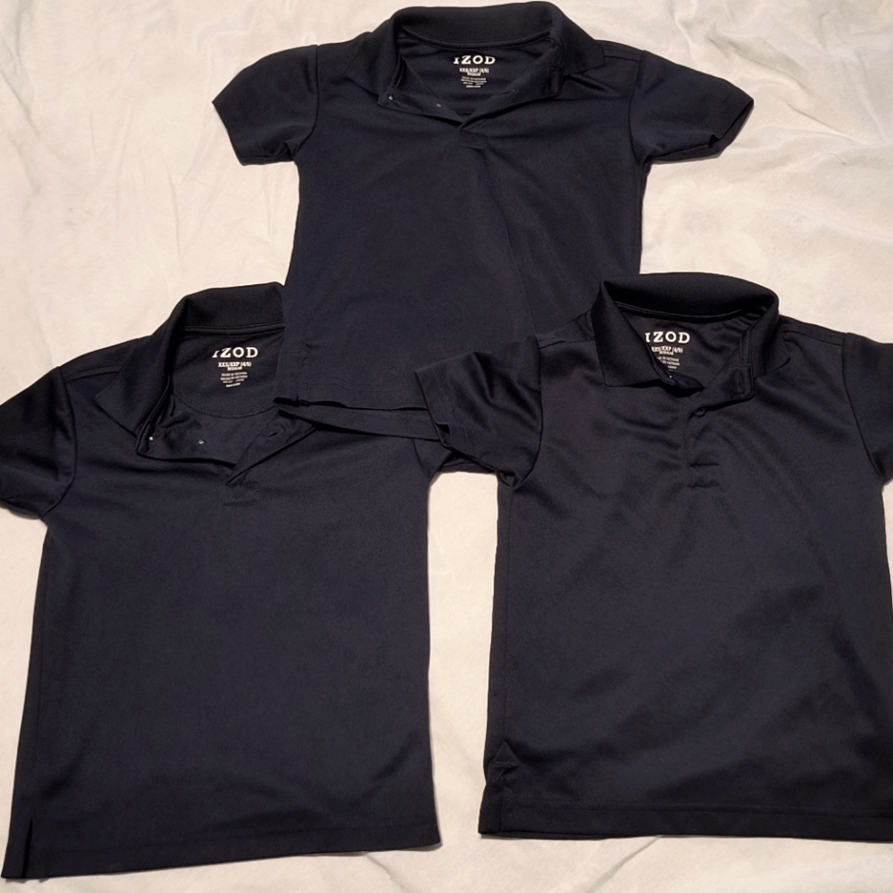 Lot of 3 Boys IZOD Performance Polos
